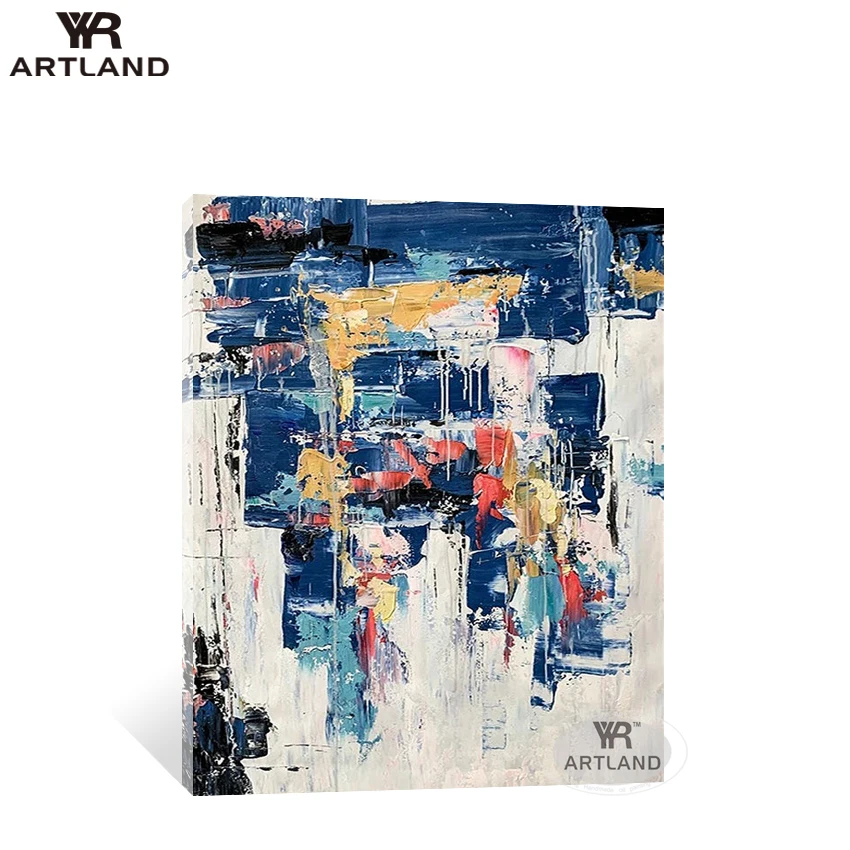 

Abstract Wall Art Poster Colorful Texture Handmade Acrylic Oil Painting On Canvas High Quality Picture For Living Room Bedroom