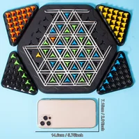 New！Geometry Chain Chess Puzzle Triangle Chess Desktop Game Rubber Band Training Family Interaction for Children Birthday Gift 2
