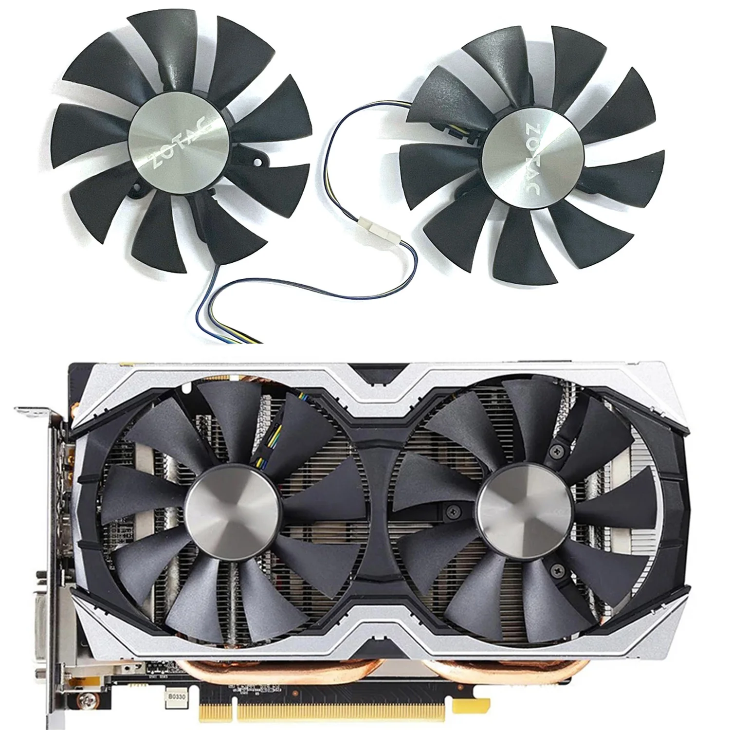 2 Pz 85Mm Muslimatexb 4Pin Gtx 1060 Gpu Cooler Per Zotac Geforce Gtx 1060 Amp 6Gb Gtx 1070 Mini Dispositivo Di Raffreddamento Grafico