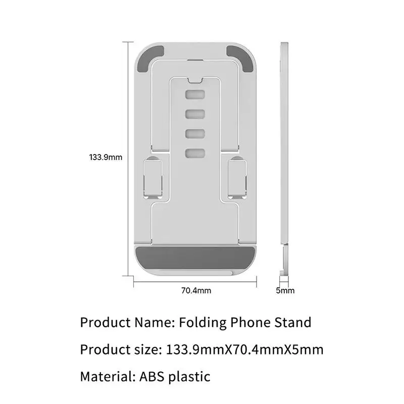 Compact 360° Rotating Foldable Phone Stand with Adjustable Viewing Angles