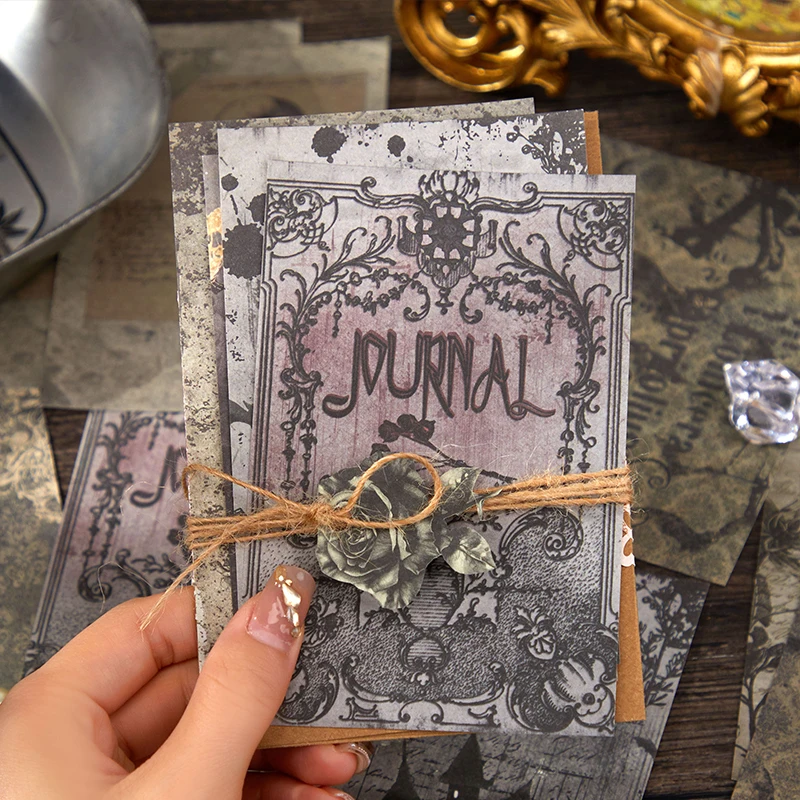 6 styles 30 pcs Night in the castle series Vintage material paper DIY Scrapbooking Material handmade Diary Album scrapbook paper scrapbooking material scrapbook materials scrapbooking paper
