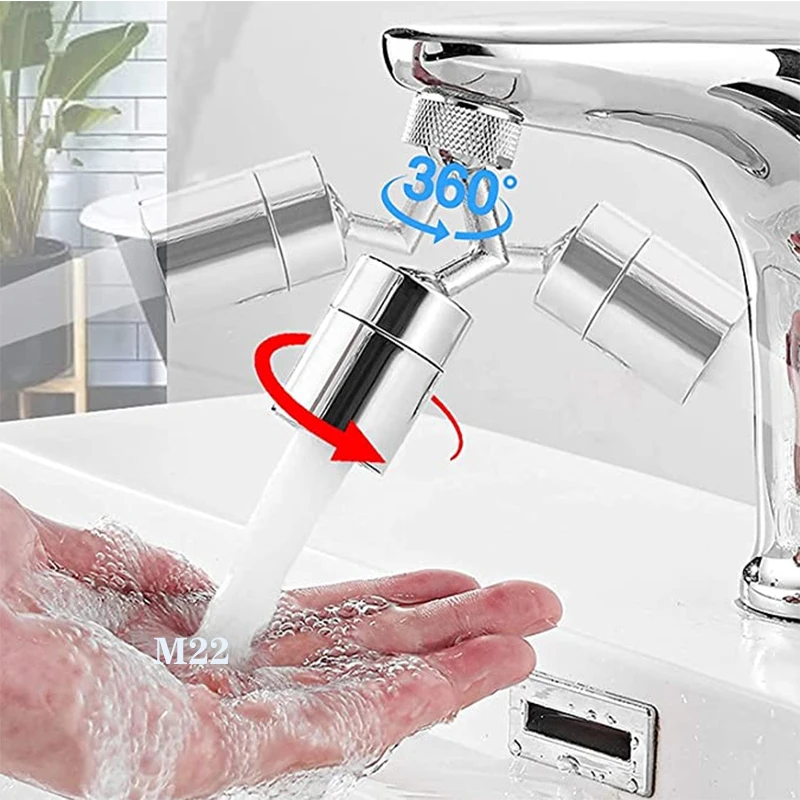 720 Rotatable Faucet Extender Sprayer Head Two Outlet Mode Splash Filter Movable Kitchen Bathroom Tap faucet extender