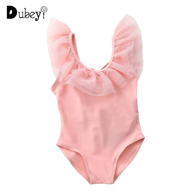 

Kids Swimwear for Girls Toddler Swimsuit Bikini Summer Backless Bathing Suit with Tulle Ruffles Swimming Wear Beach Cover Up