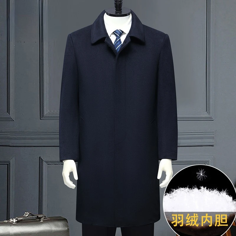 

-35 ℃ Cold-proof Winter Thickened 85% Cashmere Jackets Man Clothes Oversize Men's Woolen Coat Windbreak Detachable Down Liner