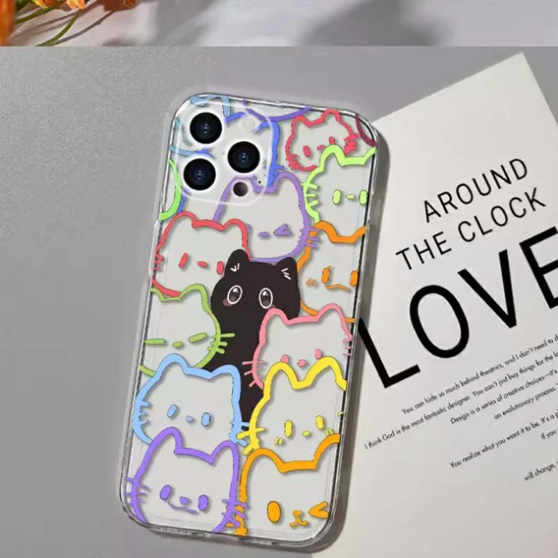 Stylish Black Cat Phone Cases
