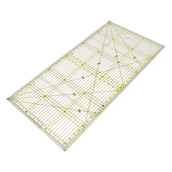 Quilters Ruler with Double Colored Grid Lines 1