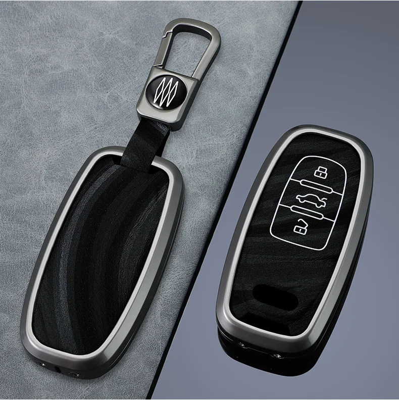 Luxury Car Key Case Cover and Keychain Set - Premium Auto Accessory Holder Shell
