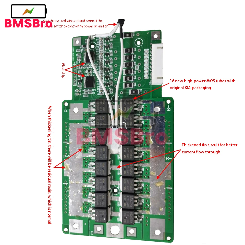 8S 24V 100A 200A 300A Lifepo4 배터리 셀 팩 BMS 보호 보드 과충전 방전 자동차 Ebike 용 균형 보호