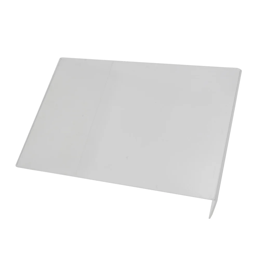 Acrylic Display Holder 1 Pcs Acrylic Sign Holder Clear Water-Resistant Slanted Table Display Stand L-shaped A4 Display For Office Restaurant