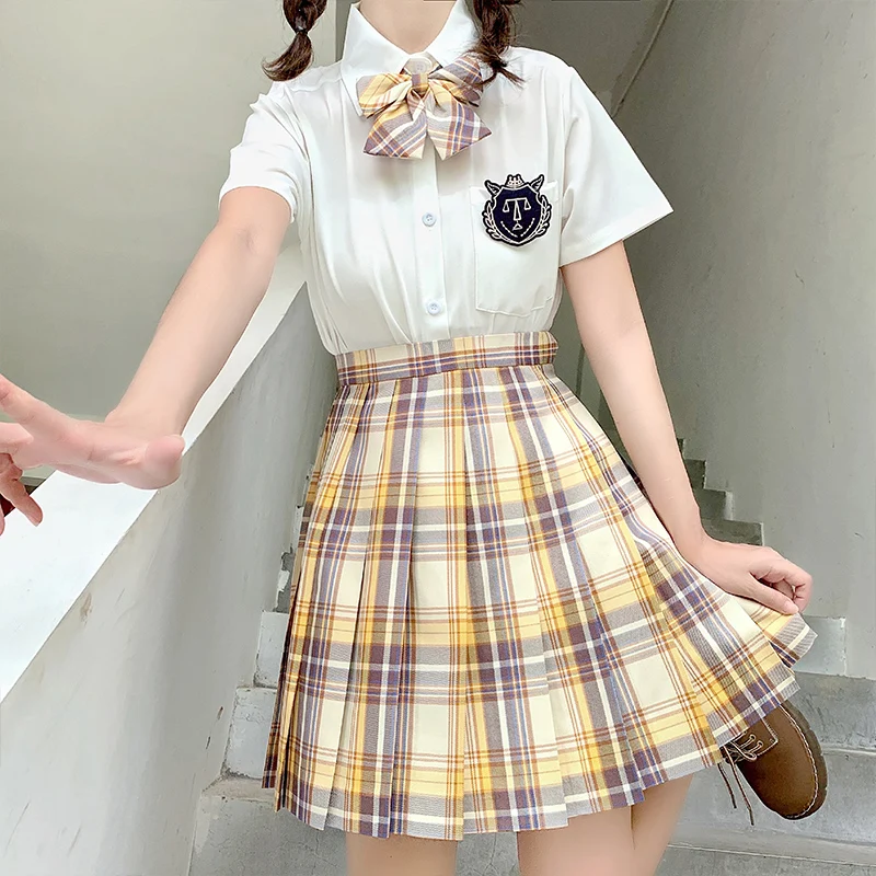 plaid skirt New Korean version of pleated skirt 2022 high waist summer women's skirt sexy plaid mini skirt dance skirt brown skirt