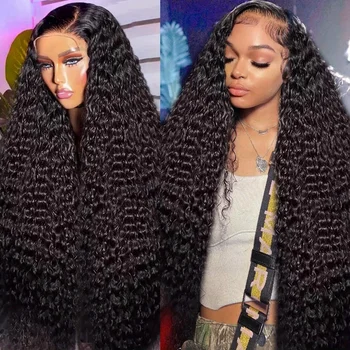 13x6 HD Lace Frontal Deep Wave Human Hair Wig Glueless Wigs Human Hair Ready To Wear 5x5 HD Lace Closure Wig Clearance Sale 1