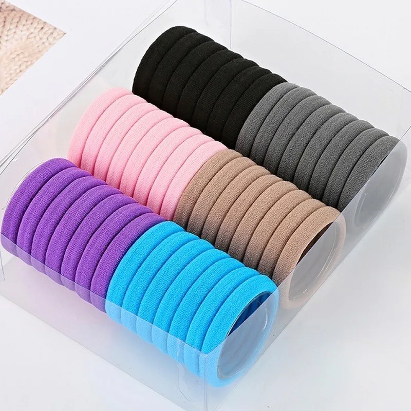 

Colorful Rubber Headband Hair Accessories For Women Bagged Seamless Towel Ring Hair Bands High Elastic Rope Scrunchies