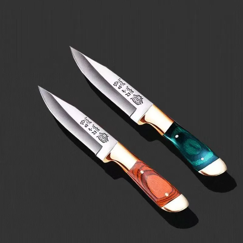 Description Picture 3 of itemFruit Knife Hand Held Small Knives For Lamb Eating Portable Dining Knife Kitchen Small Knife With Leather Cover  keychain