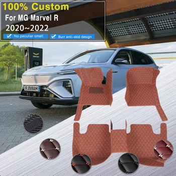 Tappetini per auto per MG Marvel R Electric 2020 2021 2022 Cuscinetti protettivi impermeabili Tappetino Tappeti Tapis Voiture PU-pelle wate