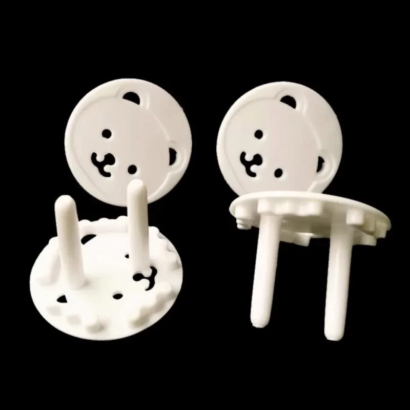 Cute Bear Power Socket Cover Plugs Child Baby Safety Protector Electric Shock Guard Cap 6Pcs