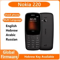 Original 220 4G Dual SIM Mobile Cell Phone 2.4" FM Bluetooth Hebrew Arabic Keyboard long standby Unlocked used phone 1