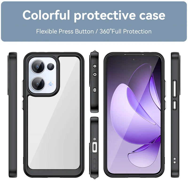 Transparent Colorful TPU Protective Phone Case Cover