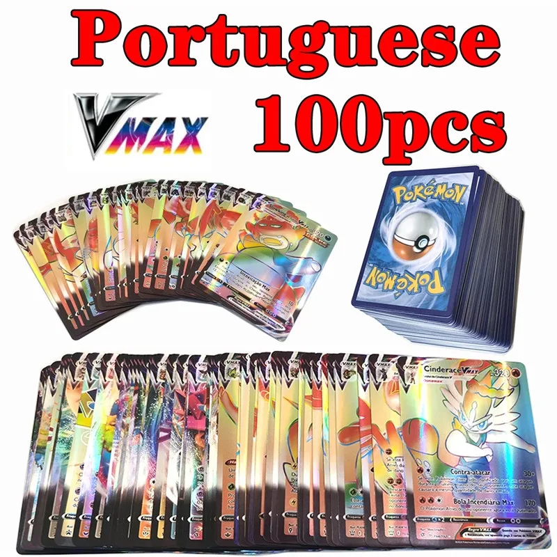 2022 New Portuguese Pokemon Cards Vmax Charizard Pikachu Carte Pokémon Game  Battle Carte Trading Shining Cards - AliExpress