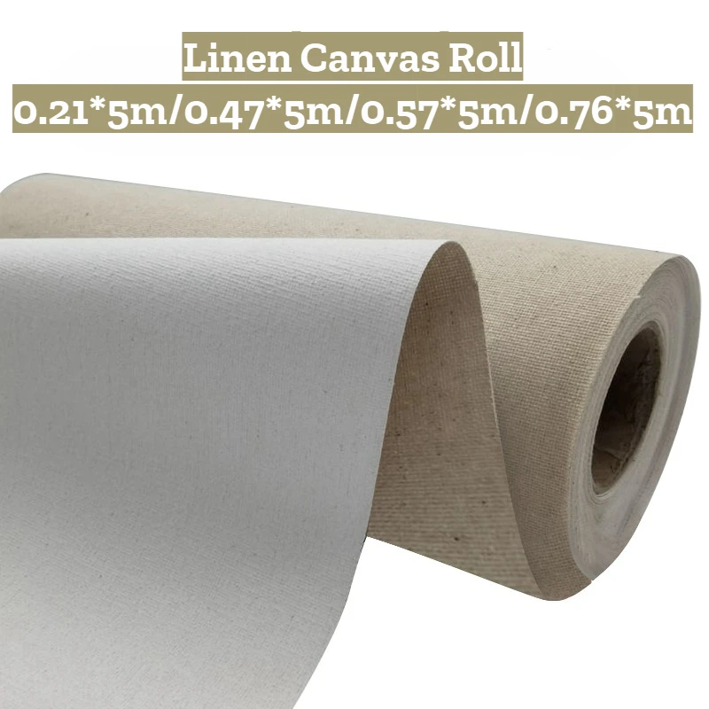 5m Cotton Canvas Roll Specially Used For Graffiti Paint Art Pure Cotton Hemp Blend Oil Painting Cloth Painting Cloth Graffiti
