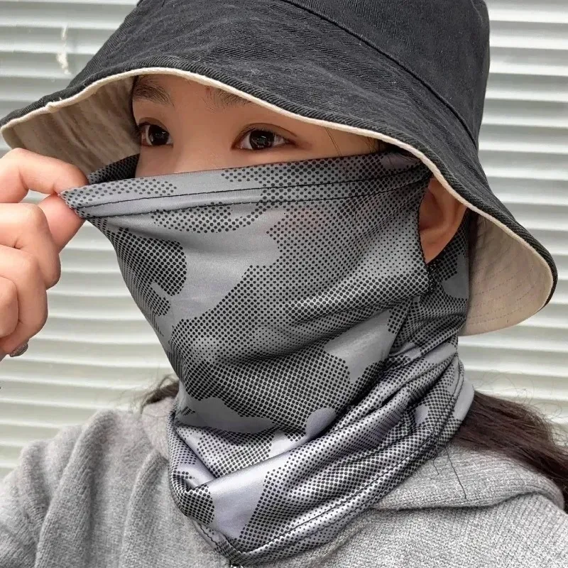Outdoor Breathable Sunscreen Breathable Ice Silk Sports Bandana Neck Scarf Fishing Face Towel Neck Sleeve Riding Mask Head