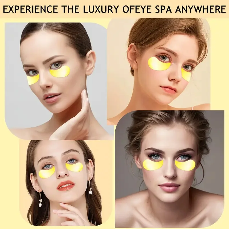 Turmeric vitamin C Eye Mask Anti Wrinkle Remove Dark Circle Eye Bags Puffiness Reduce Fine Line Firming Brightening Eye Patches 5