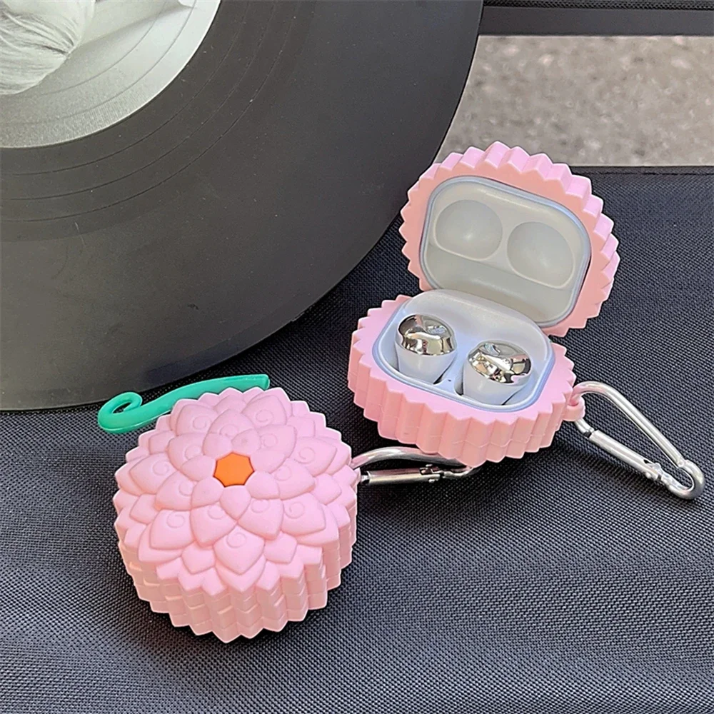 Per Samsung Galaxy Buds Fe/Buds2 Pro/Buds Live/Buds Pro/Buds 2, Popolare Devil Nut [Flower Fruit] Custodia Per Auricolari In Silicone Con Gancio