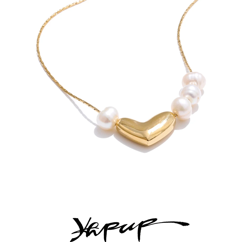 Natural Pearl Pendant for Women Stainless Steel