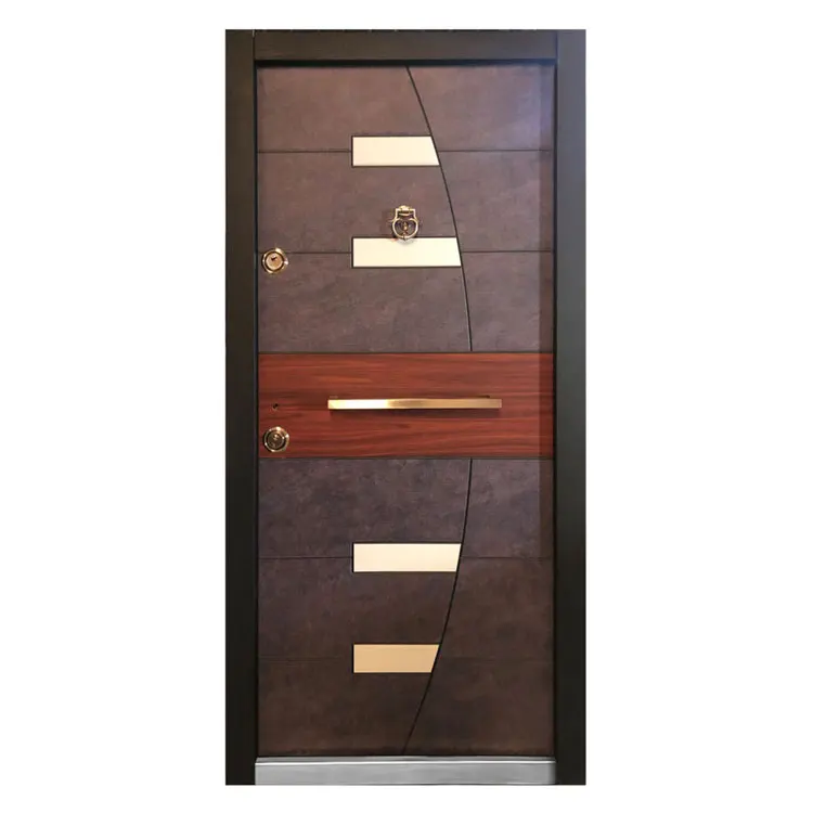 High Quality Wholesale Security Armored Door Entrance Iron Safety Double Doors for Villa Designs 3