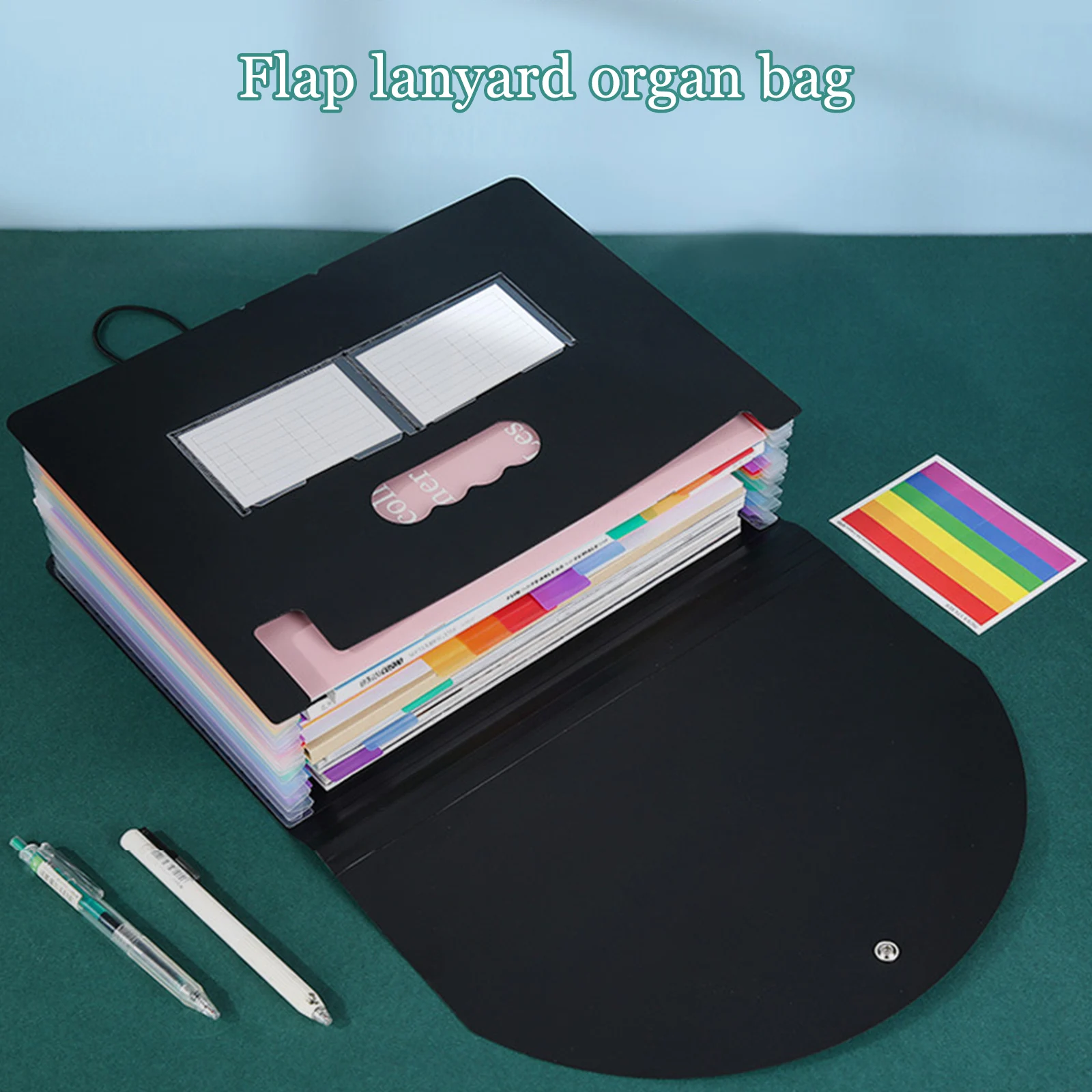 13/24 Pockets Accordian File Folder Expanding File Organizer Filing Box Multicolored Paper/Bill/Receipt/Document Holder Bag A4 file folder,file bag,stationary organizer pouch