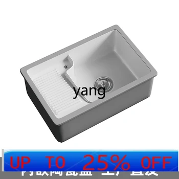 อ่างซักผ้า LHH แบบติดตั้งในระเบียงบ้าน พร้อมที่ขัดผ้า อ่างซักผ้าหินควอตซ์ 1