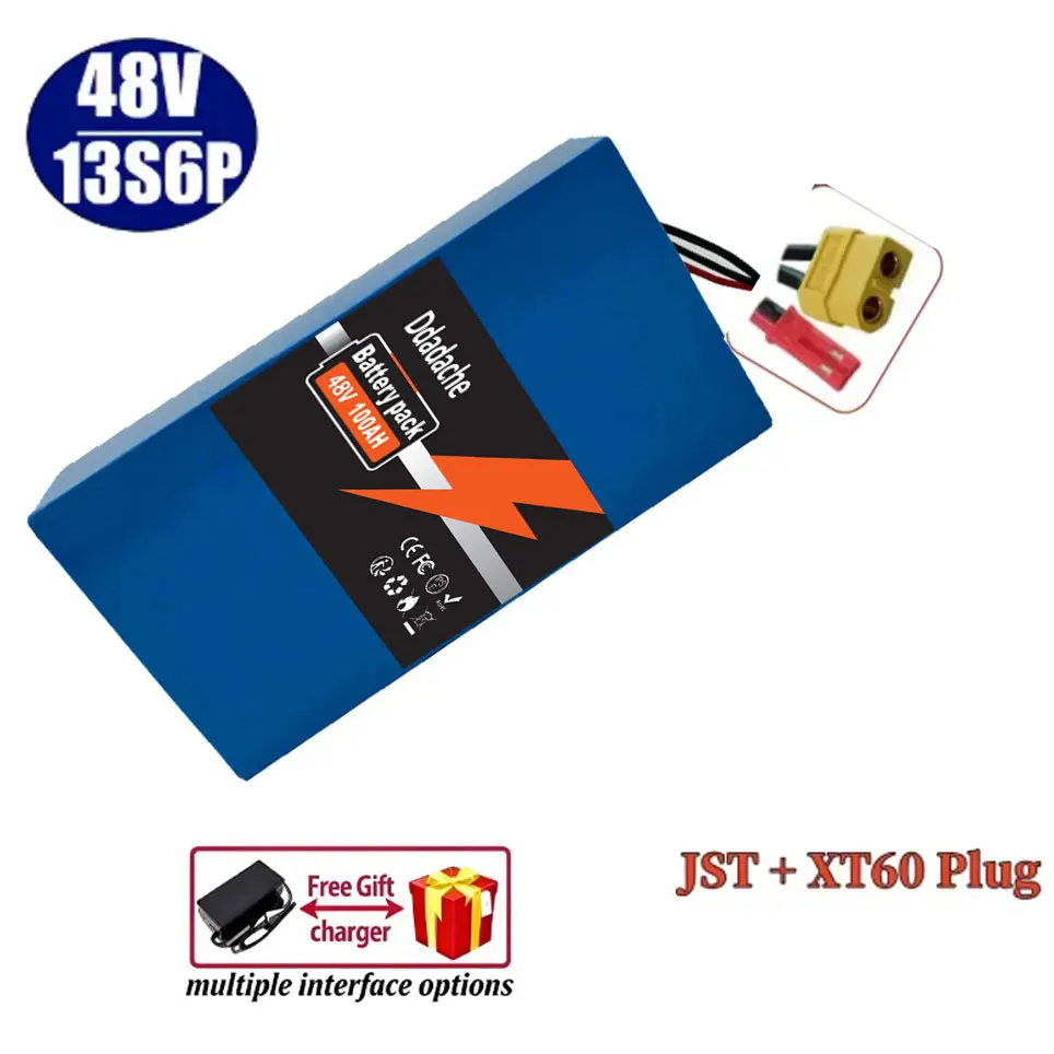 48V 100ah 13s6p Lithium-Ionen-Akku 48V 100000mAh 2000W Akku für Elektrofahrzeuge, Roller und Fahrräder, integriertes 50A BMS+Ladegerät – Detail 10