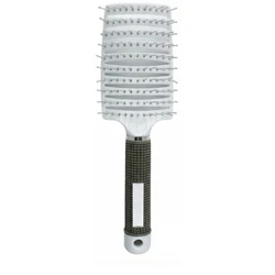 Enhanced Hair Comb Brush: Professional Curved Vented Design for Faster Blow - Drying and Effortless Detangling (WHITE)