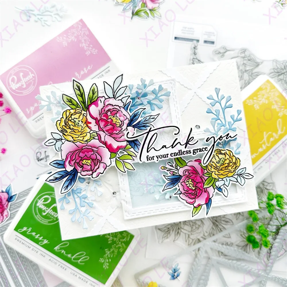 Foliage Flair Joyful Blooms Full Release Bundle Cutting Dies Stamps Stencil Hot Foil Craft Embossing Make Paper Greeting Card