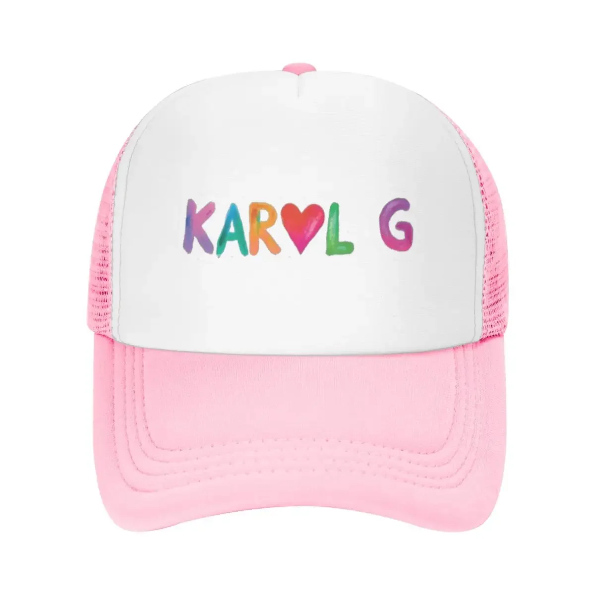 Novos bonés de beisebol de malha esportiva com monograma Karol G em cores misturadas para homens, chapéu de sol masculino para camping e praia, boné com aba.
