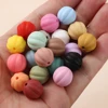 10Pcs 15mm Lantern Silicone Beads Pacifier Chain Loose Beads Baby Teething Chewing Toys DIY Jewelry Accessories BPA Free 6