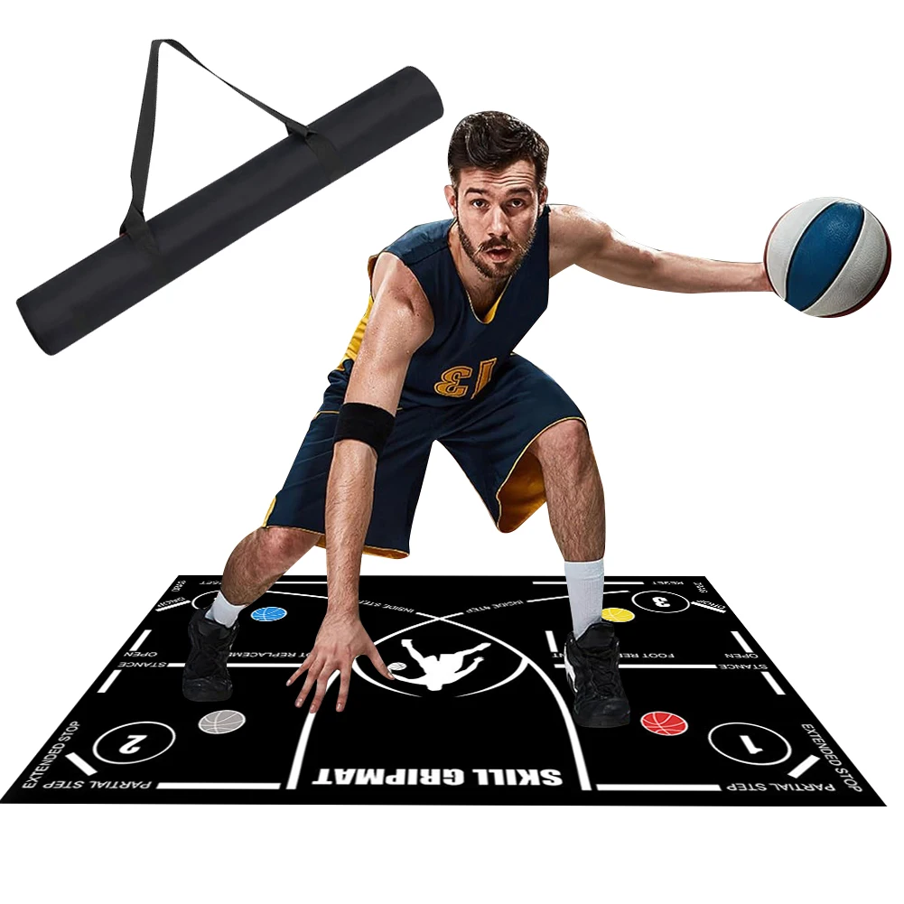 Basketball Practice Equipment Non-Slip Basketball Training Mat Shock Absorbing Silent for Youth and Adult Ball Control Training