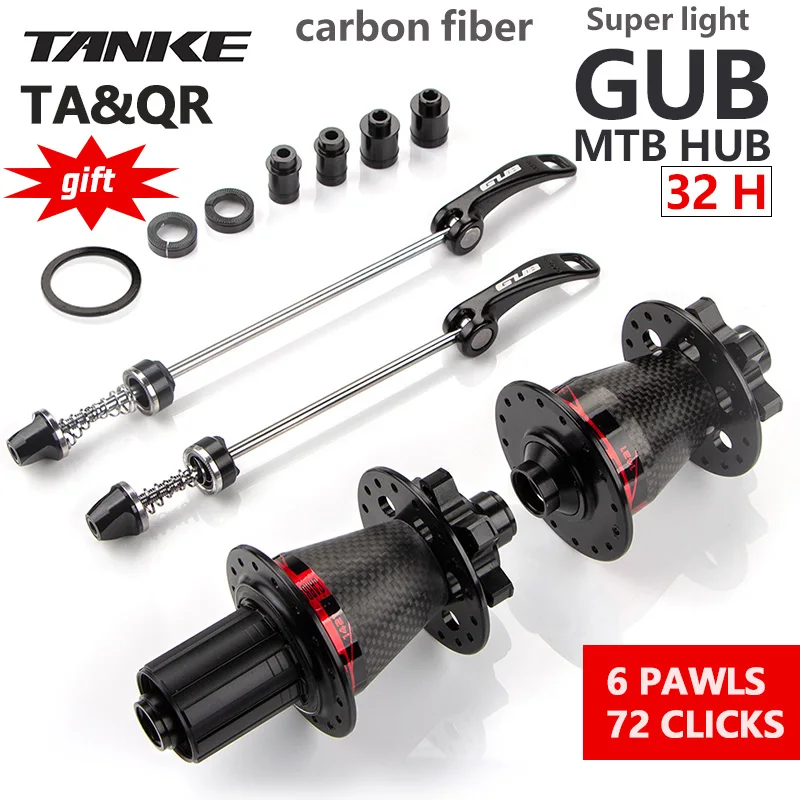 

TANKE GUB MTB Hub Carbon 6 bearing 6 pawls 72 Rings 7-13S Freehubs Bicycle Cassettes Mountain Bike Hubset Cycling Accessories