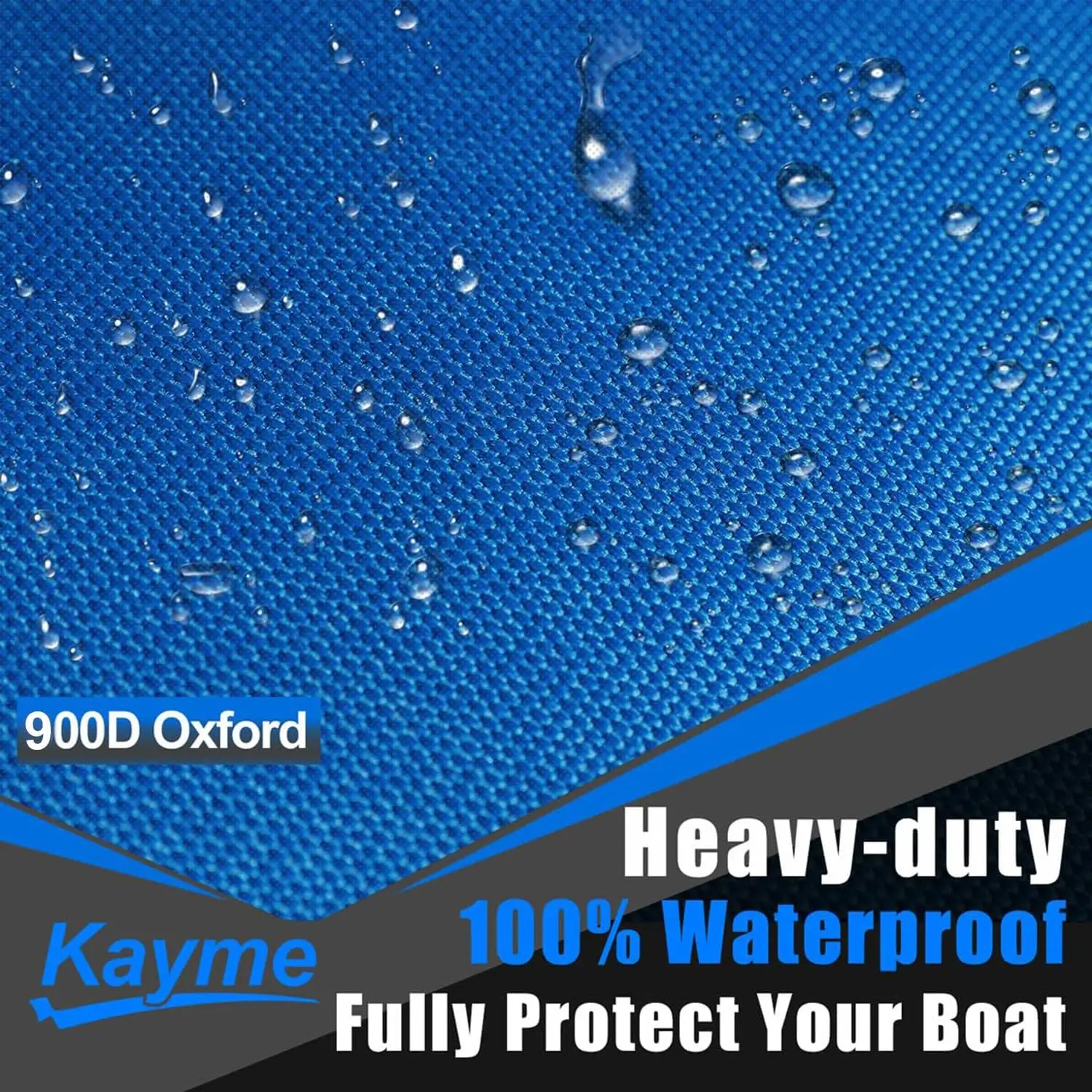 900D Heavy Duty Boat Cover, Waterproof and Tear Resistant Boat Canvas, Tarps with Windproof Straps. Length 20-22ft