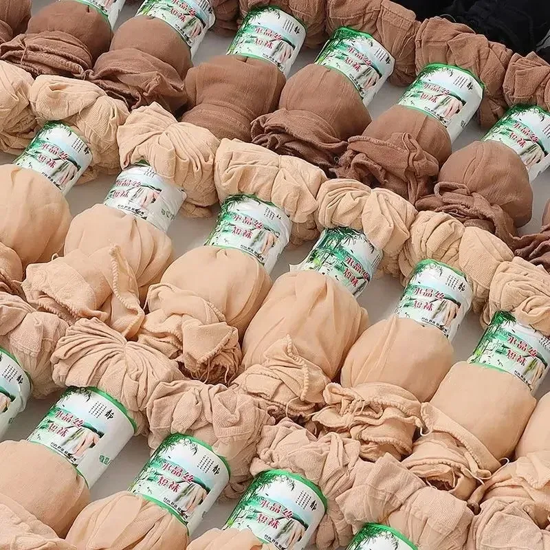 10-50Pairs Transparent Thin Socks Women Black Skin Ultrathin Stockings Female Sexy Crystal Short Ankle Sock Nylon Non-Slip Meias