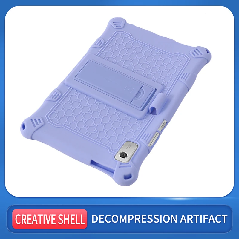 Universal Kids Safe Soft Silicone Kickstand Case with Shoulder Strap