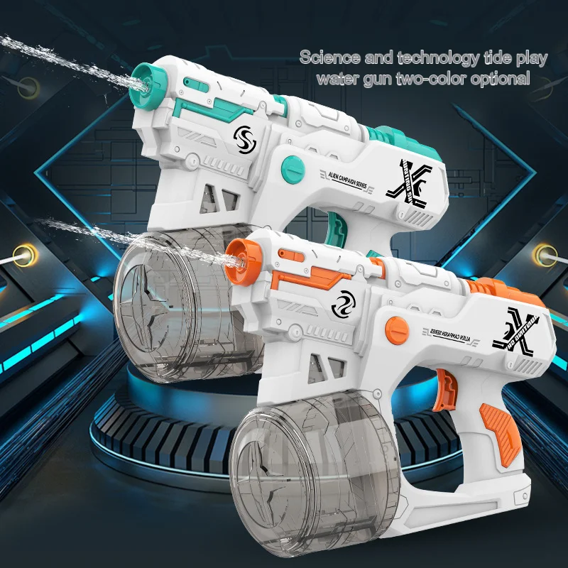 Electric toy water gun outdoor summer beach swimming pool party battle large capacity shooting water gun fun water bucket game 5