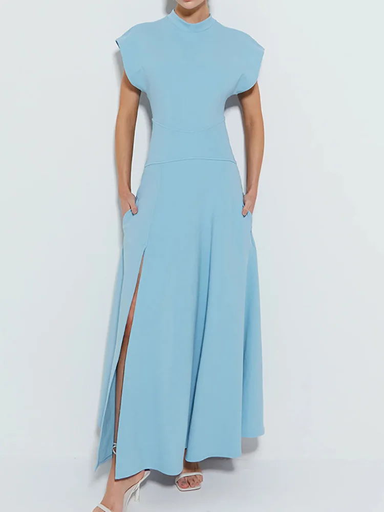 Short Sleeve Elegant Patchwork Solid Party Dress Women Spring Summer Maxi Dress Casual O Neck Ladies Pocket Dress Vestido women maxi dress