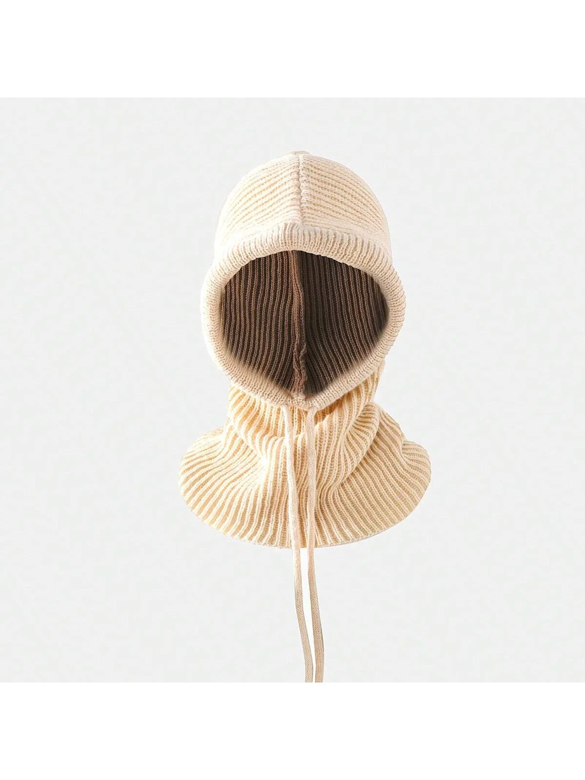 Women's Fashion Knitted Hooded Balaclava Shawl - Thick & Warm Winter Beanie