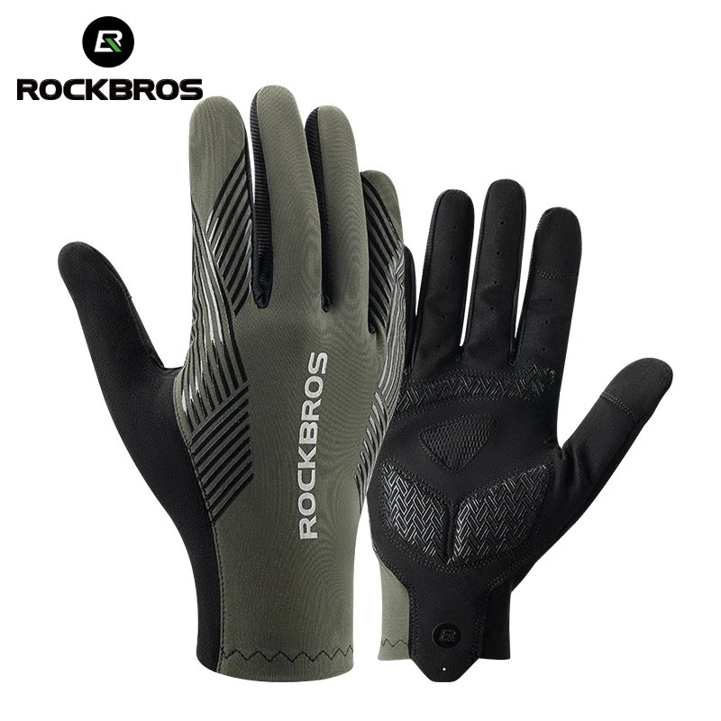 ROCKBROS Cycling Gloves Spring Summer Breathable MTB Road Bike Non-slip Gloves Touch Screen Full Finger Motorcycle Riding Gloves 1