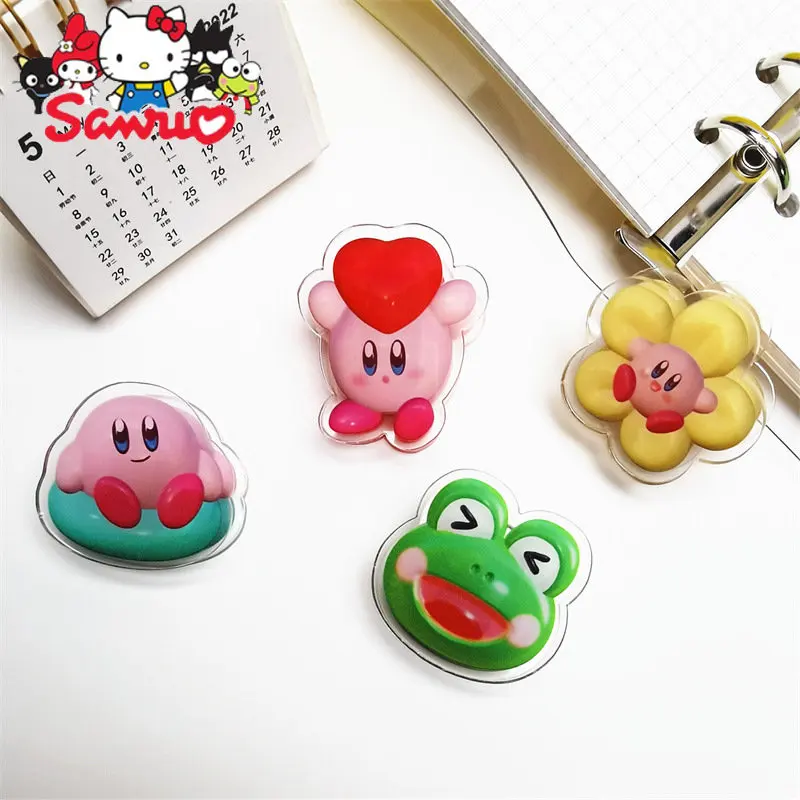 

Kirby Paper Clip Ins Cartoon Acrylic Sticky Note Clip PP Clip Birthday Gift Cartoon Animation Gift Plastic Cute Kawaii Custom