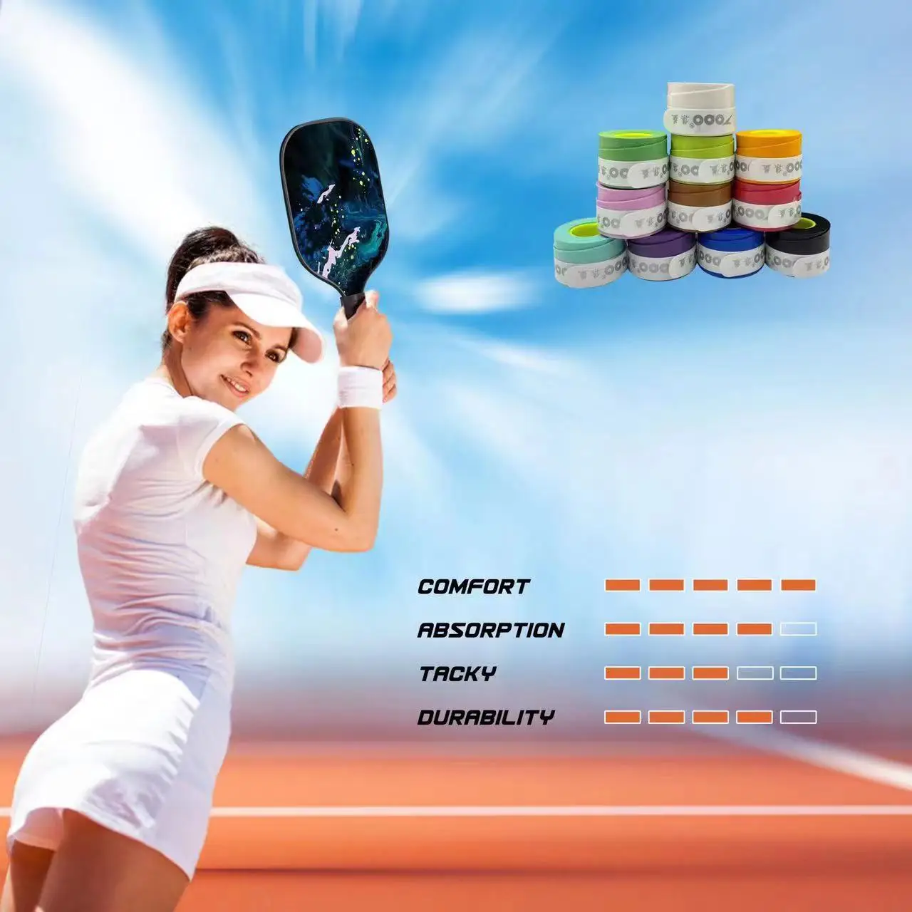 Anti-Slip 30 pcs/box 0.55mm Ultra-Thin Tennis Badminton Golf Overgrip Racket Grip Tape Bicycle Handles Fishing Rods Sweat Bands