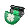 Small Mallet Headcover Four Leaf Clover Golf Putter Covers Head Cover Magnet Close PU Protect Covers Golf Accessories 1