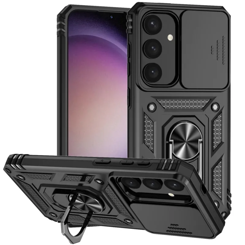 

Slide Lens Case For Samsung Galaxy S24 Plus Cover Samsung Galaxy S24 Plus Coque Funda Military Grade Magnetic Holder Back Bumper