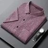 New Men's Business Casual Short Sleeved Printed Shirt with Wrinkle Resistance No Ironing Comfortable All Season Versatile Top 6