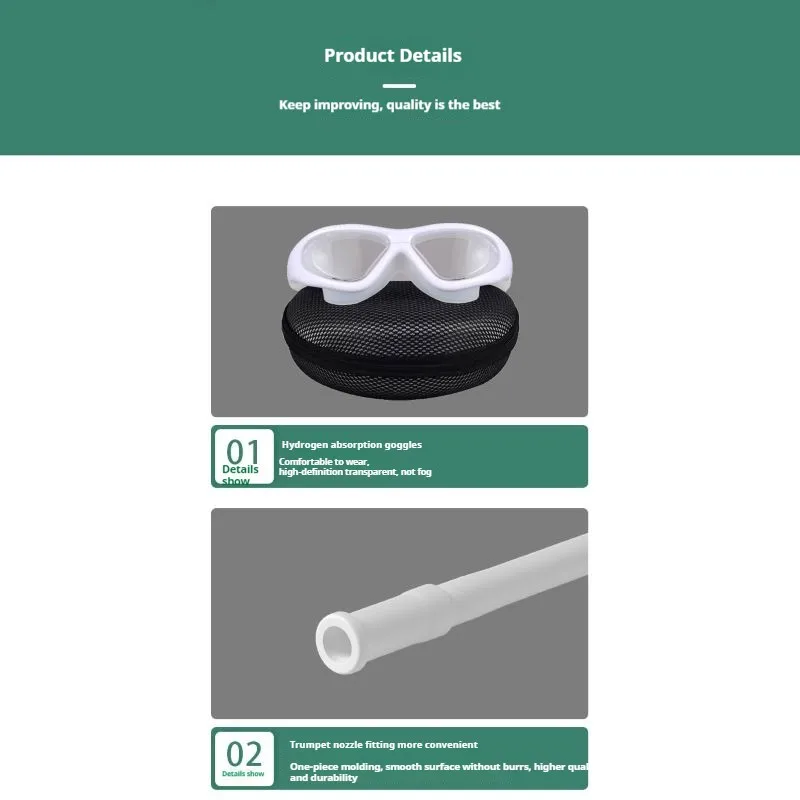Eye protection hydrogen absorption pipe accessories for use with hydrogen absorption machines